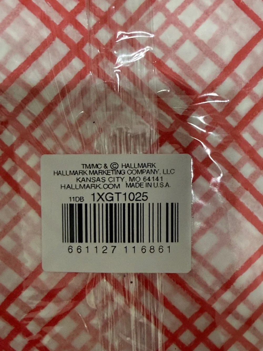 NWT Bundle of 4 Hallmark Red Plaid Tissue Sheets